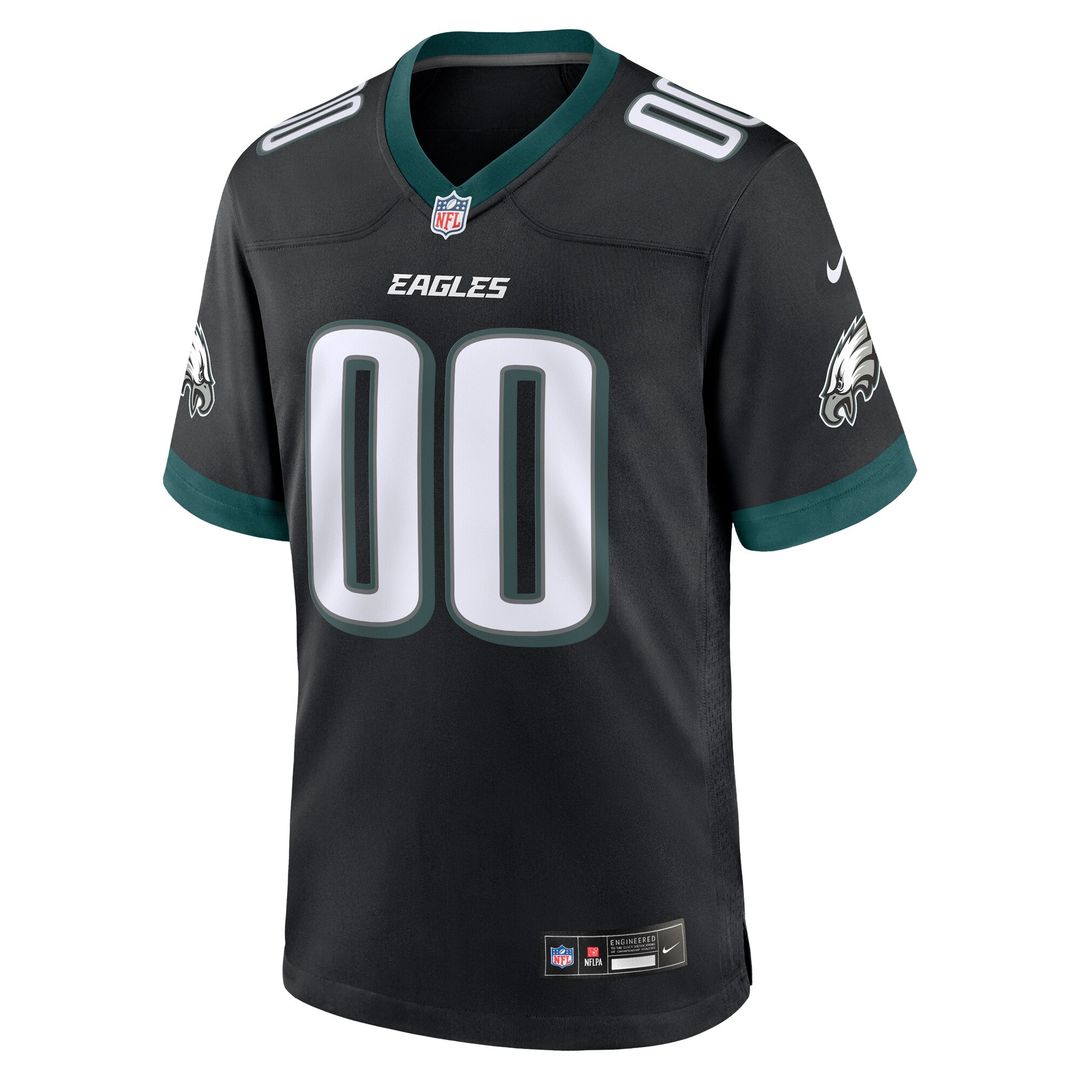 Philadelphia Eagles Nike Alternate Custom Game Jersey - Black Official NFL Team Apparel Football Fan Gear