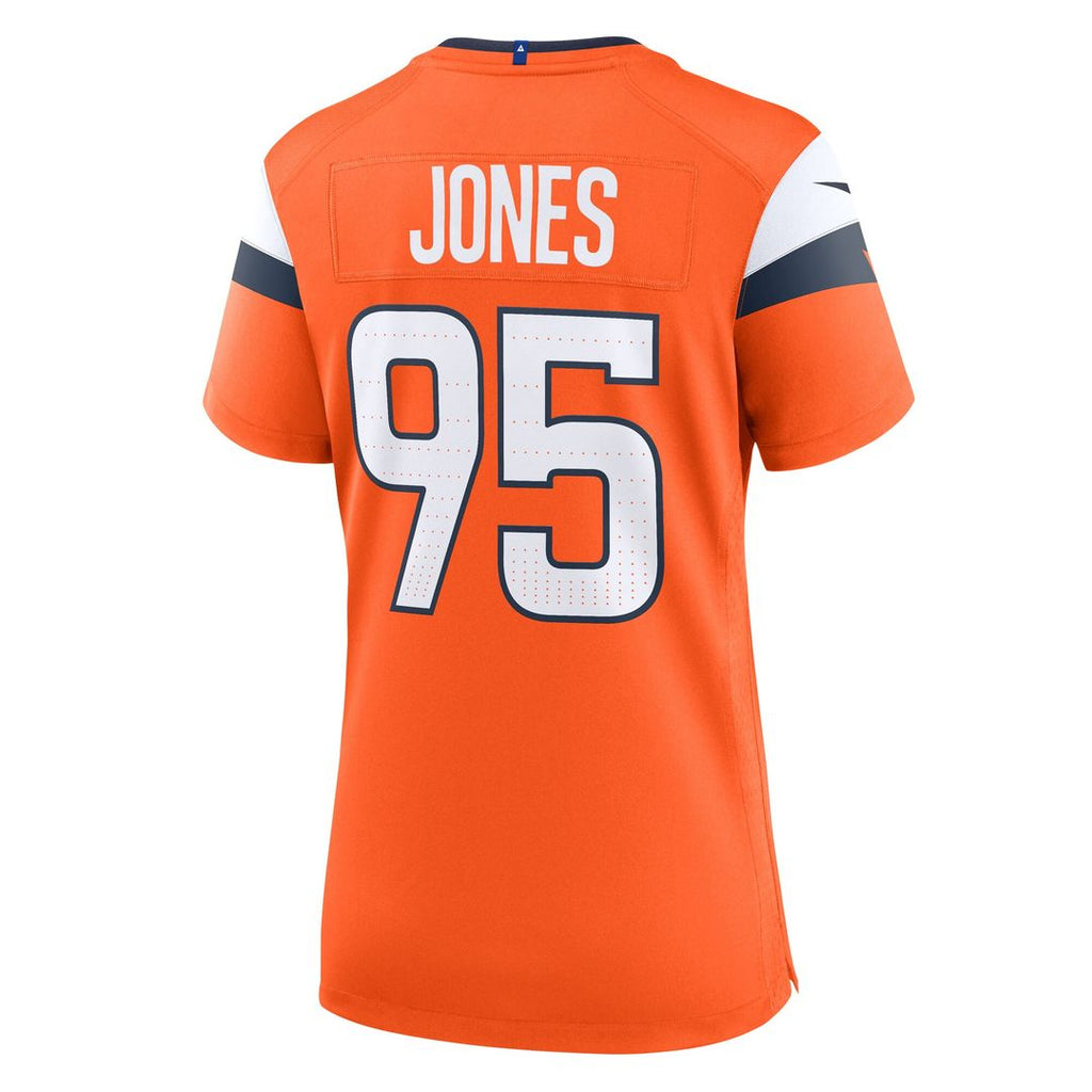 Sai'vion Jones Denver Broncos Nike Women's Team Game Jersey - Orange Official NFL Team Apparel Football Fan Gear