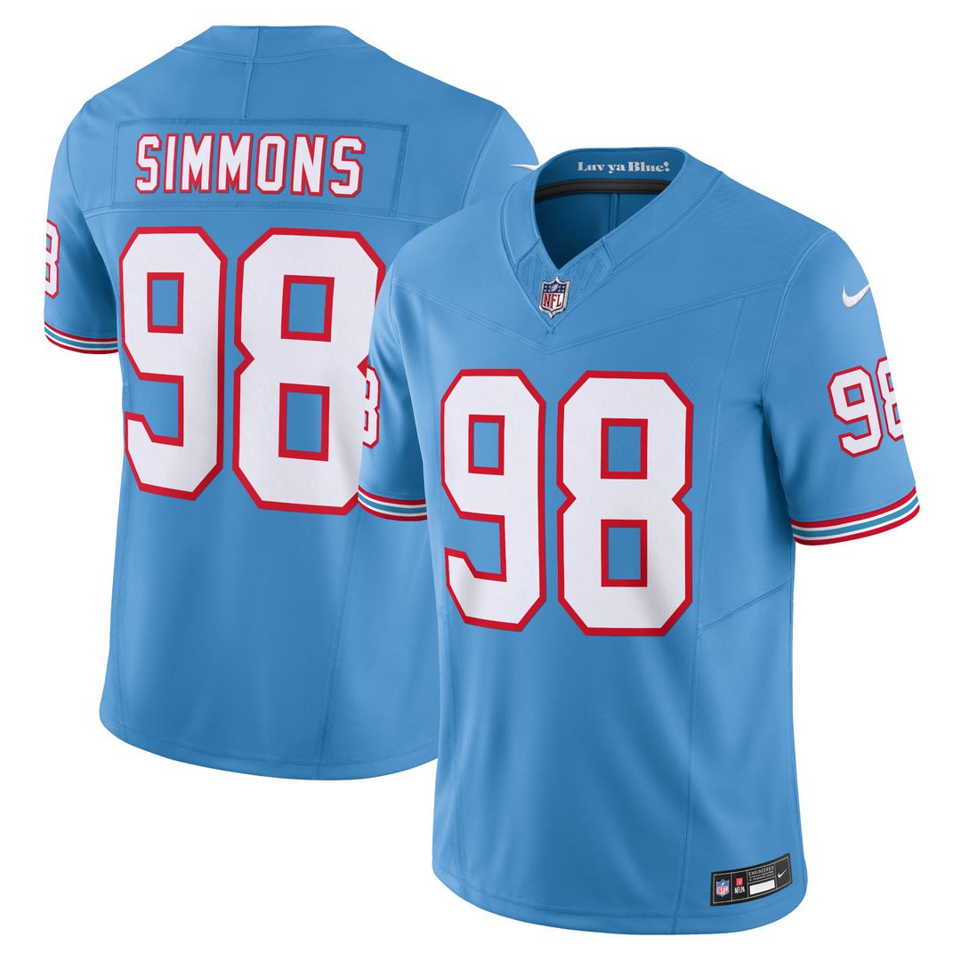 Jeffery Simmons Tennessee Titans Nike Vapor F.U.S.E. Limited Jersey - Light Blue Official NFL Team Apparel Football Fan Gear