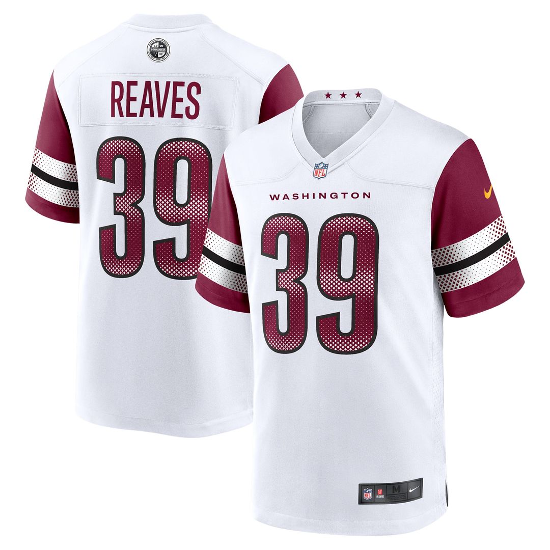 Jeremy Reaves Washington Commanders Nike Game Jersey - White Official NFL Team Apparel Football Fan Gear