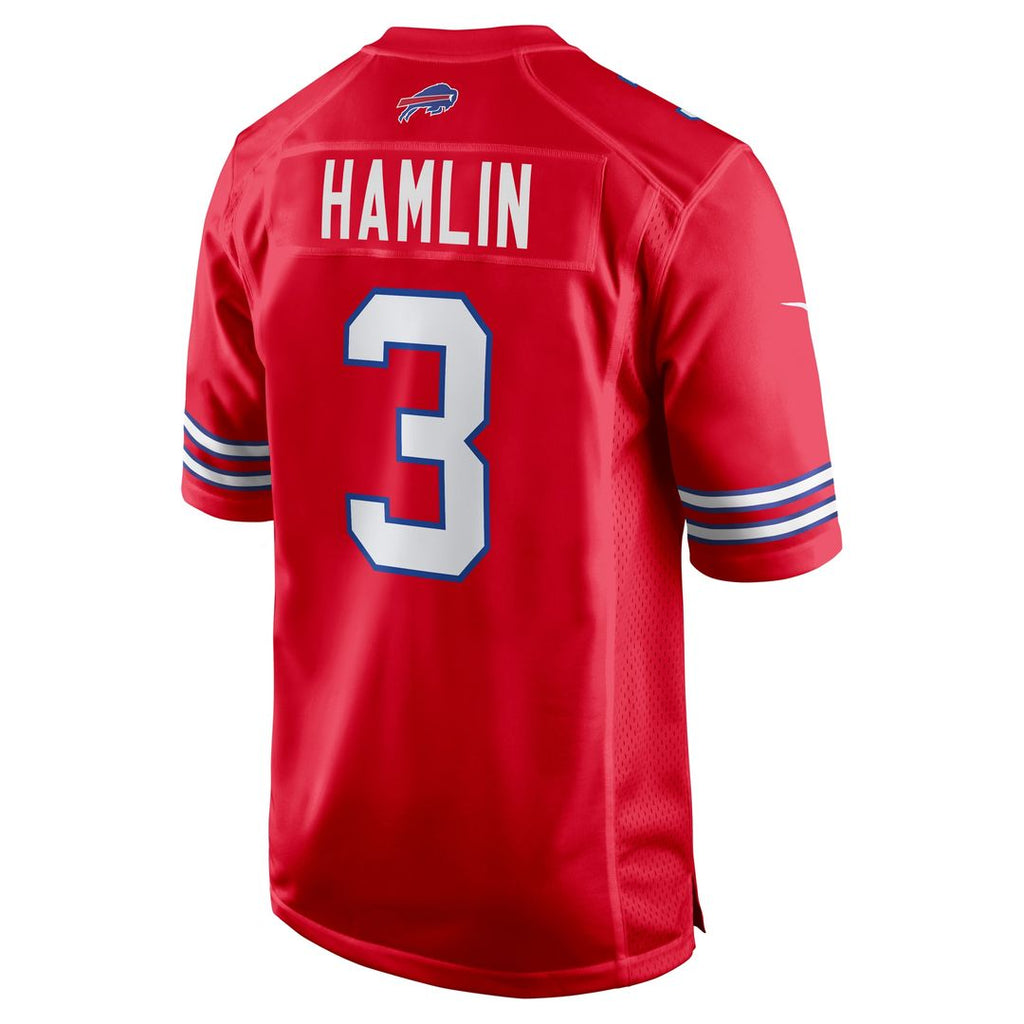 Damar Hamlin Buffalo Bills Nike Alternate Game Jersey - Red Official NFL Team Apparel Football Fan Gear