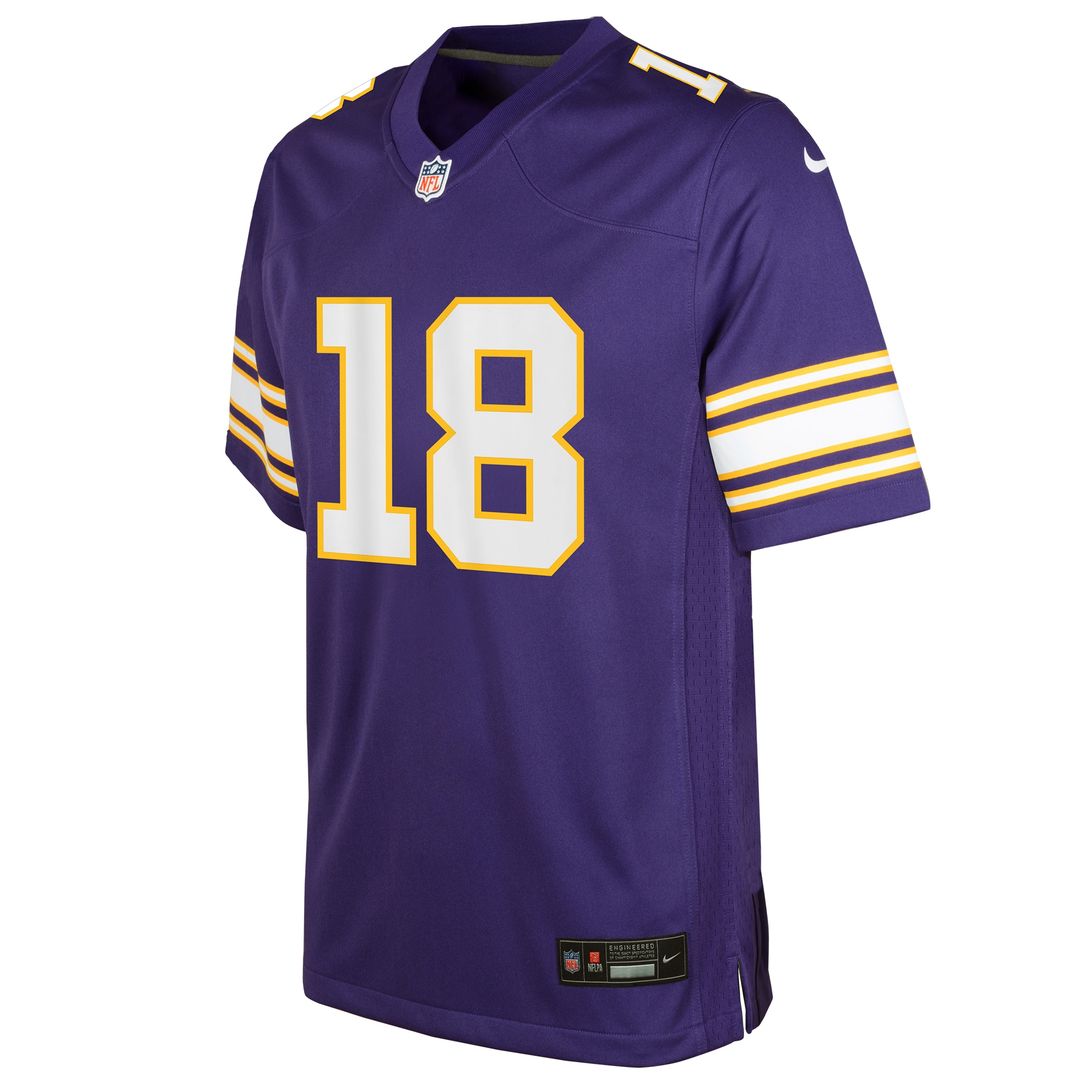 Justin Jefferson Minnesota Vikings Nike Youth Game Jersey - Purple Official NFL Team Apparel Football Fan Gear