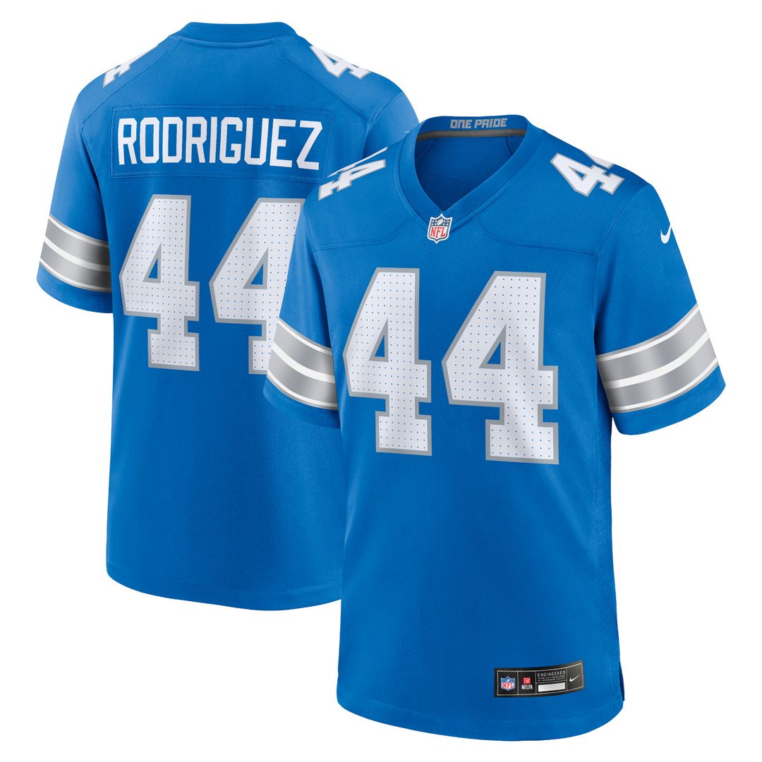 Malcolm Rodriguez Detroit Lions Nike Game Jersey - Blue Official NFL Team Apparel Football Fan Gear