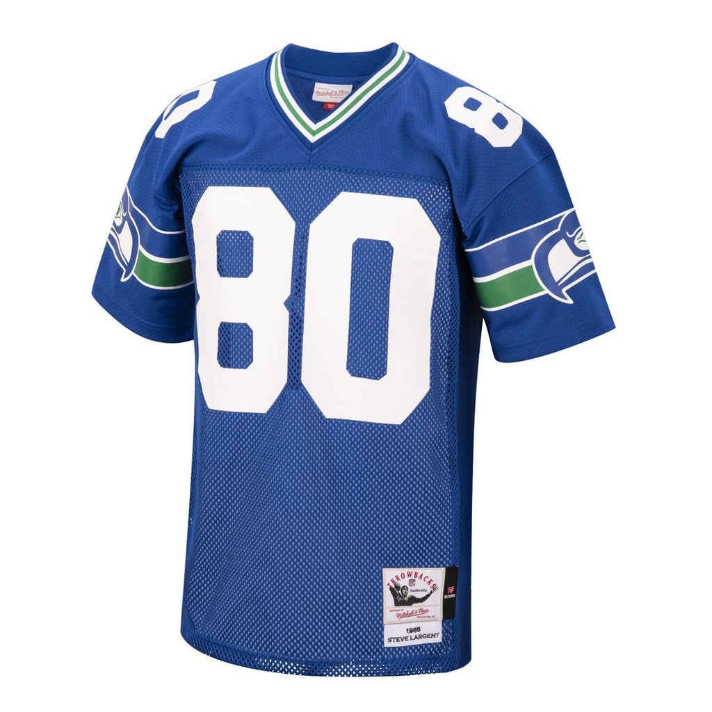 Steve Largent Seattle Seahawks 1985 Mitchell & Ness Authentic Throwback Retired Player Jersey - Royal Official NFL Team Apparel Football Fan Gear