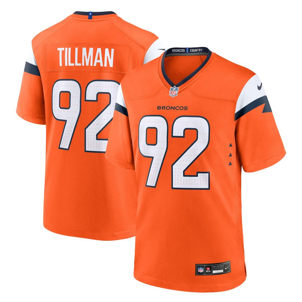 Dondrea Tillman Denver Broncos Nike Team Game Jersey - Orange Official NFL Team Apparel Football Fan Gear