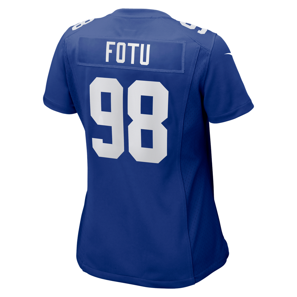 Leki Fotu New York Giants Nike Women's Team Game Jersey - Royal Official NFL Team Apparel Football Fan Gear