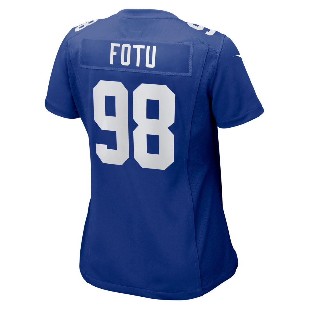 Leki Fotu New York Giants Nike Women's Team Game Jersey - Royal Official NFL Team Apparel Football Fan Gear