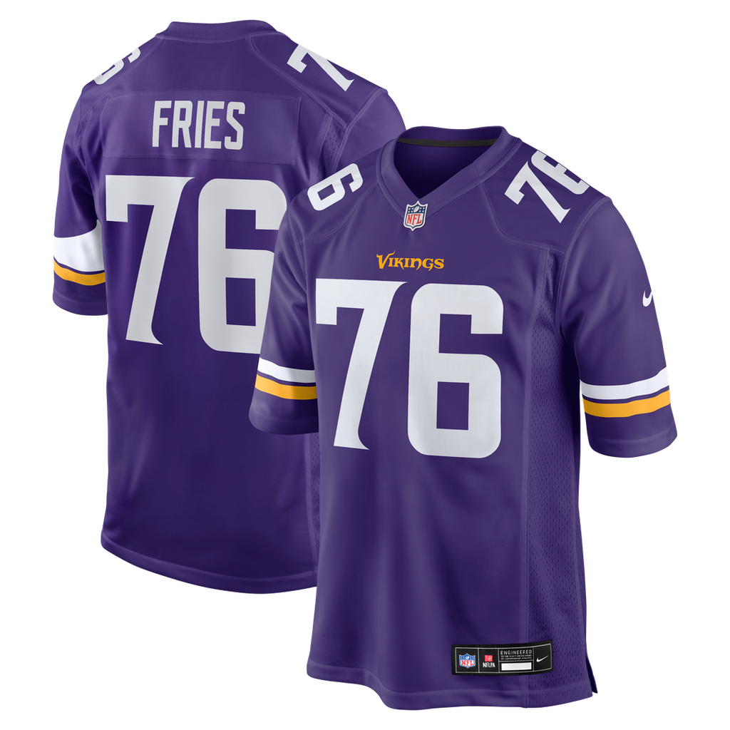 Will Fries Minnesota Vikings Nike Team Game Jersey - Purple Official NFL Team Apparel Football Fan Gear