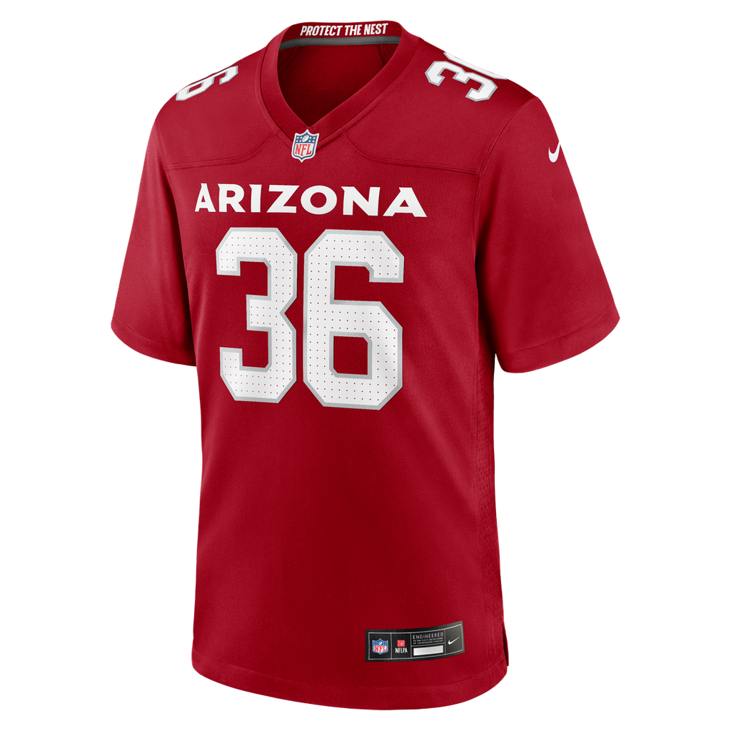 Kitan Crawford Arizona Cardinals Nike Team Game Jersey - Cardinal Official NFL Team Apparel Football Fan Gear