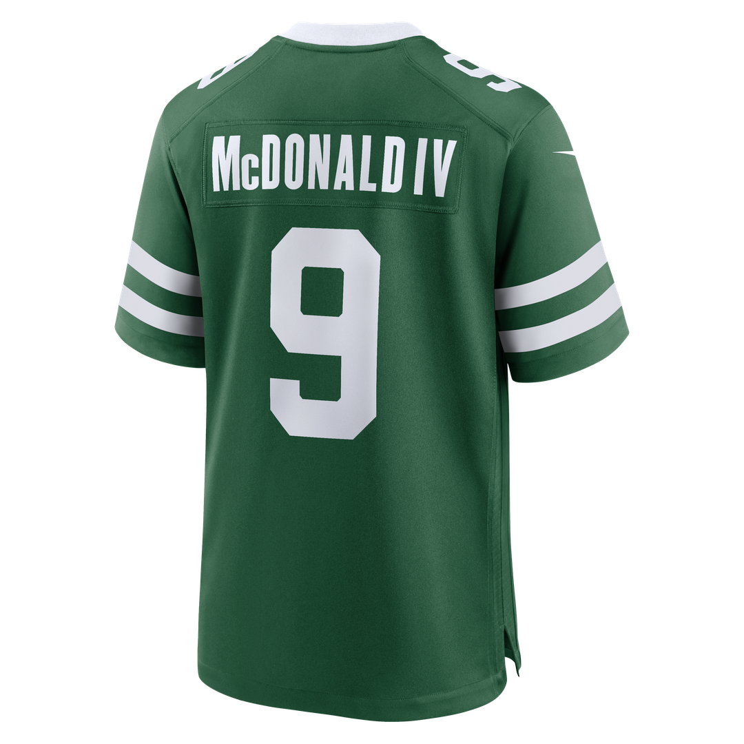 Will McDonald IV New York Jets Nike Team Game Jersey - Legacy Green Official NFL Team Apparel Football Fan Gear