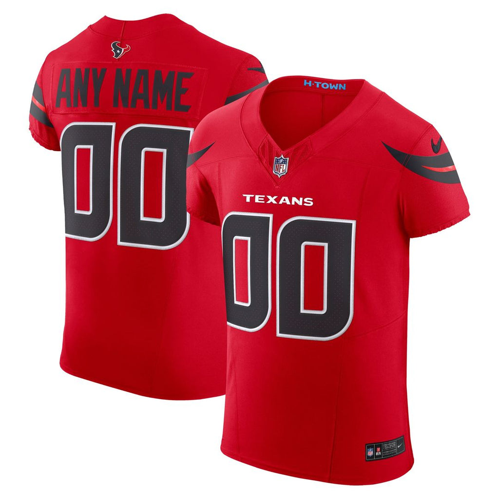 Houston Texans Nike Alternate Vapor F.U.S.E. Elite Custom Jersey - Red Official NFL Team Apparel Football Fan Gear