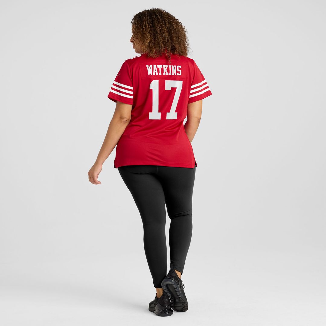 Jordan Watkins San Francisco 49ers Nike Women's Team Game Jersey - Scarlet Official NFL Team Apparel Football Fan Gear