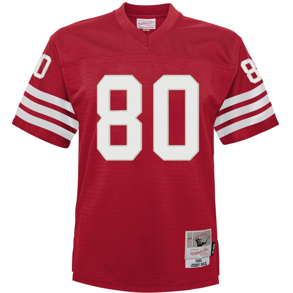 Jerry Rice San Francisco 49ers Mitchell & Ness Infant 1990 Retired Legacy Jersey - Scarlet Official NFL Team Apparel Football Fan Gear