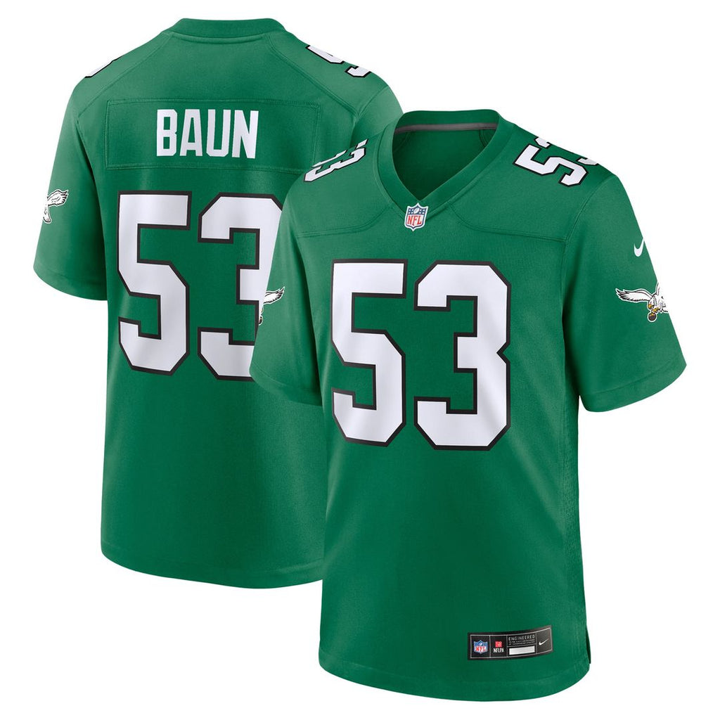 Zack Baun Philadelphia Eagles Nike Alternate Game Jersey - Kelly Green Official NFL Team Apparel Football Fan Gear