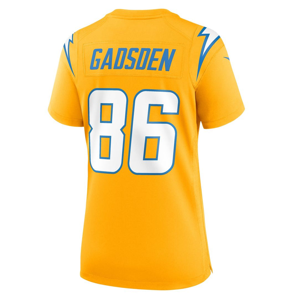 Oronde Gadsden Los Angeles Chargers Nike Women's Alternate Charger Power Game Jersey - Gold Official NFL Team Apparel Football Fan Gear