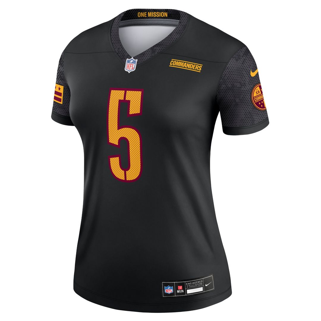 Jayden Daniels Washington Commanders Nike Women's Legend Player Performance Top - Black NFL Fan Gear Popular Style
