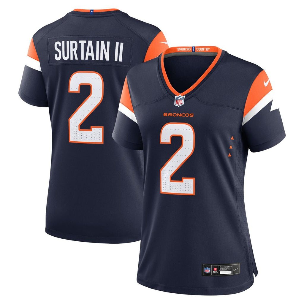 Patrick Surtain II Denver Broncos Nike Women's Alternate Game Jersey - Navy Official NFL Team Apparel Football Fan Gear