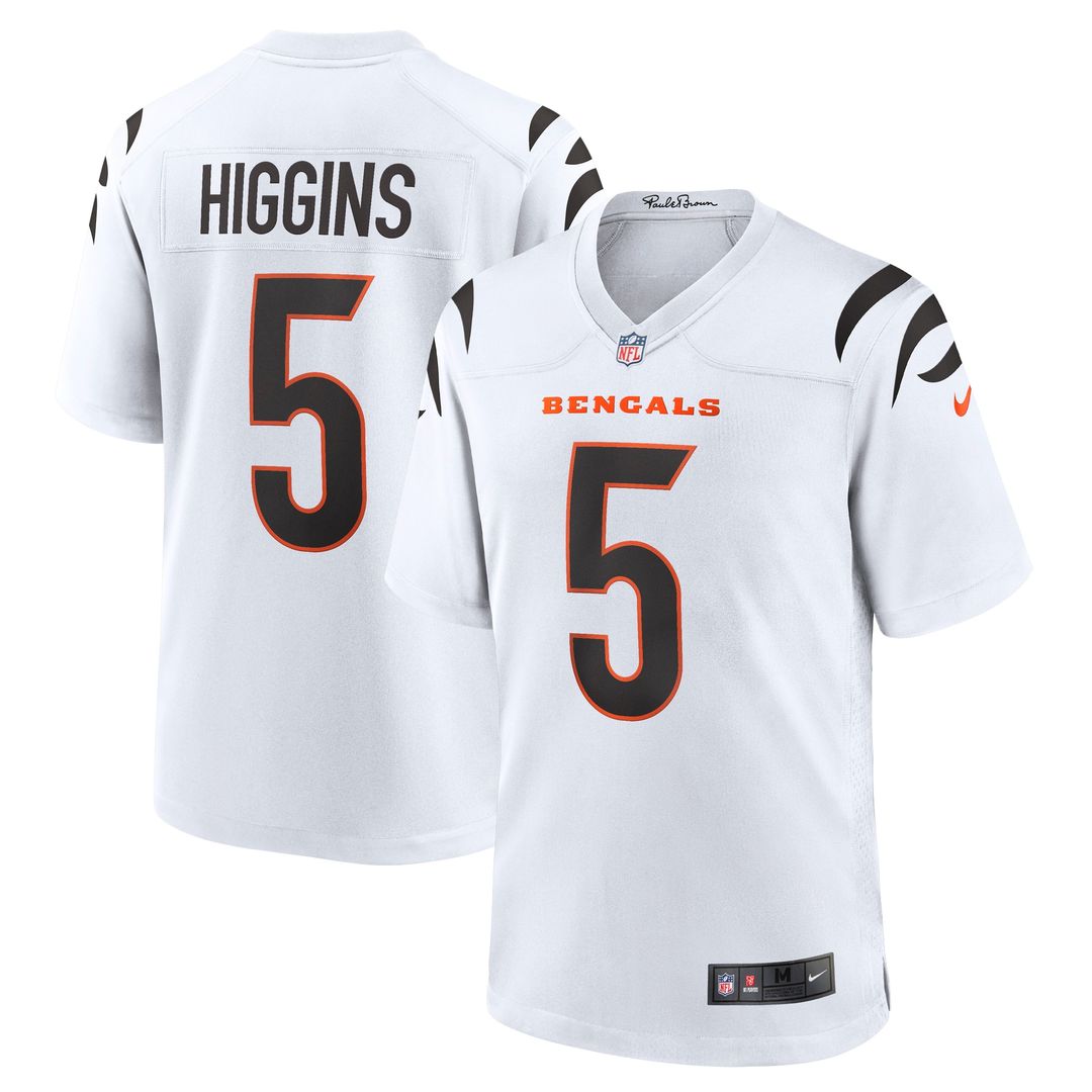 Tee Higgins Cincinnati Bengals Nike Game Jersey - White Official NFL Team Apparel Football Fan Gear
