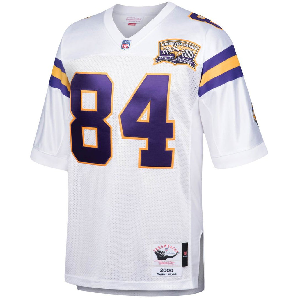 Randy Moss Minnesota Vikings 2000 Mitchell & Ness Authentic Throwback Retired Player Jersey - White Official NFL Team Apparel Football Fan Gear