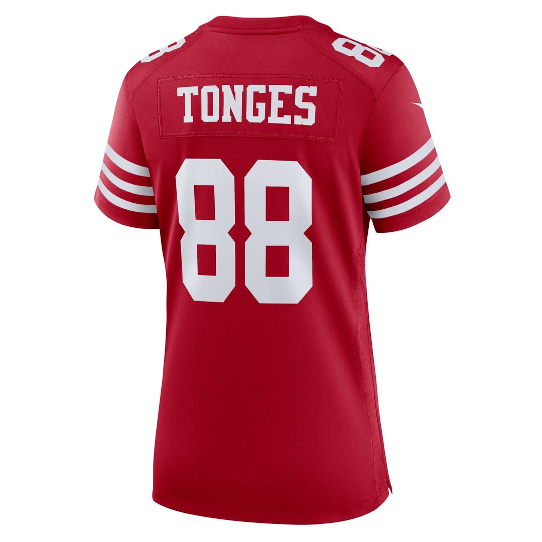 Jake Tonges San Francisco 49ers Nike Women's Team Game Jersey - Scarlet Official NFL Team Apparel Football Fan Gear