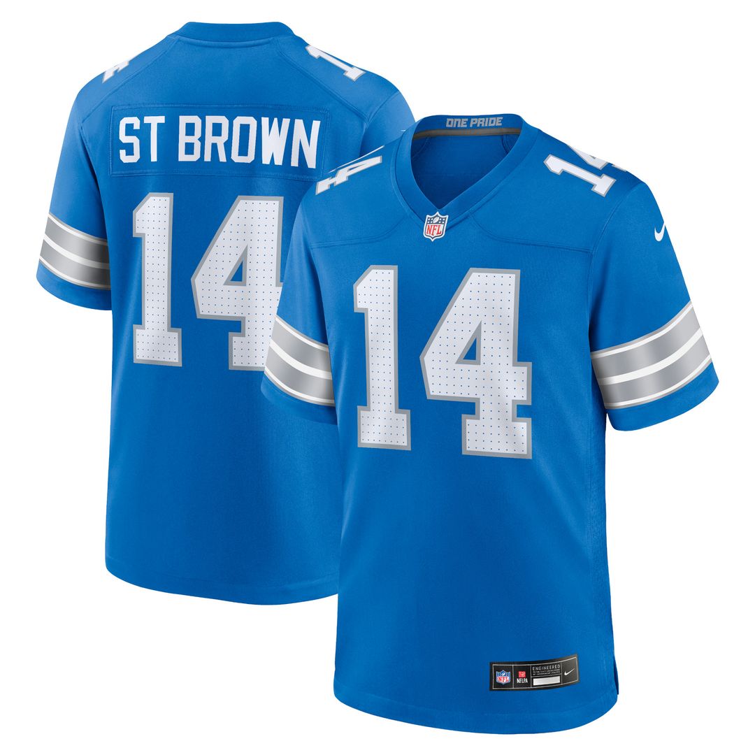 Amon-Ra St. Brown Detroit Lions Nike 2nd Alternate Game Jersey - Black Official NFL Team Apparel Football Fan Gear
