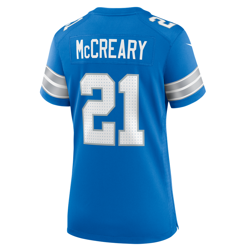 Roger McCreary Detroit Lions Nike Women's Team Game Jersey - Blue Official NFL Team Apparel Football Fan Gear