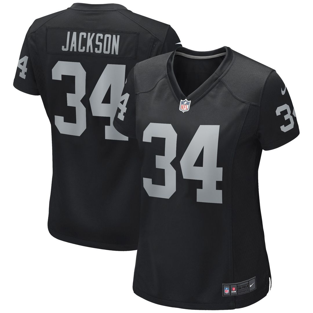 Bo Jackson Las Vegas Raiders Nike Women's Game Retired Player Jersey - Black Official NFL Team Apparel Football Fan Gear