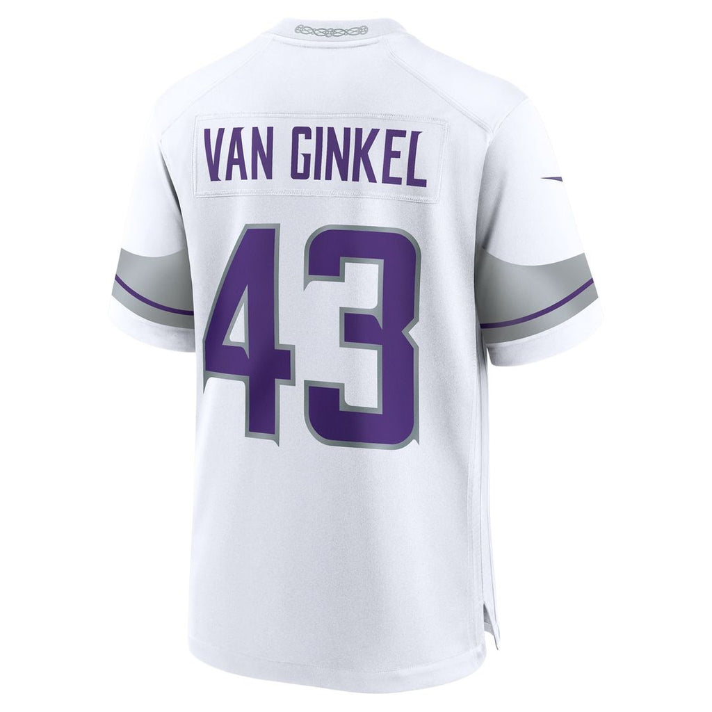 Andrew Van Ginkel Minnesota Vikings Nike Alternate Game Jersey - White Official NFL Team Apparel Football Fan Gear