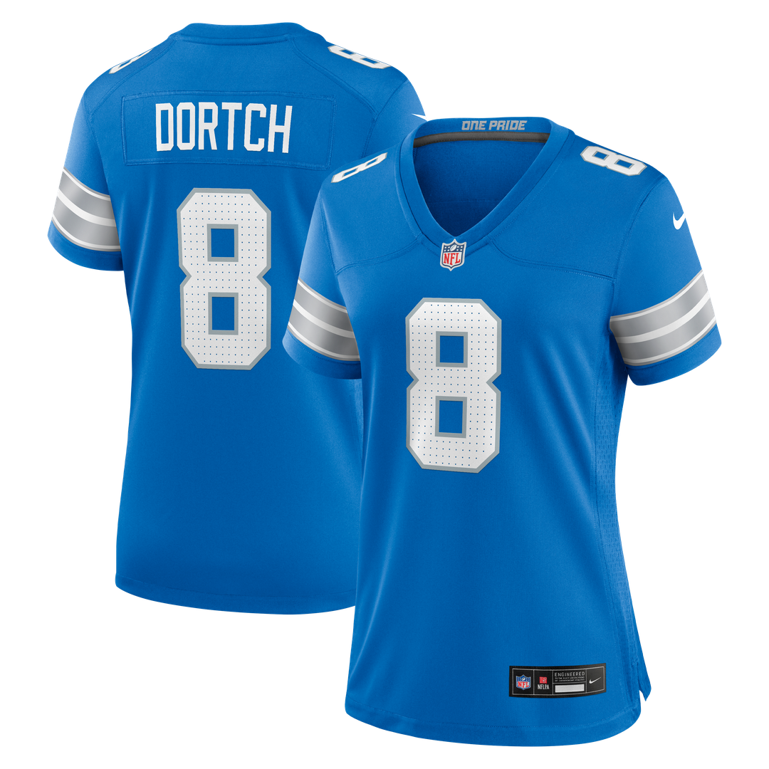 Greg Dortch Detroit Lions Nike Women's Team Game Jersey - Blue Official NFL Team Apparel Football Fan Gear