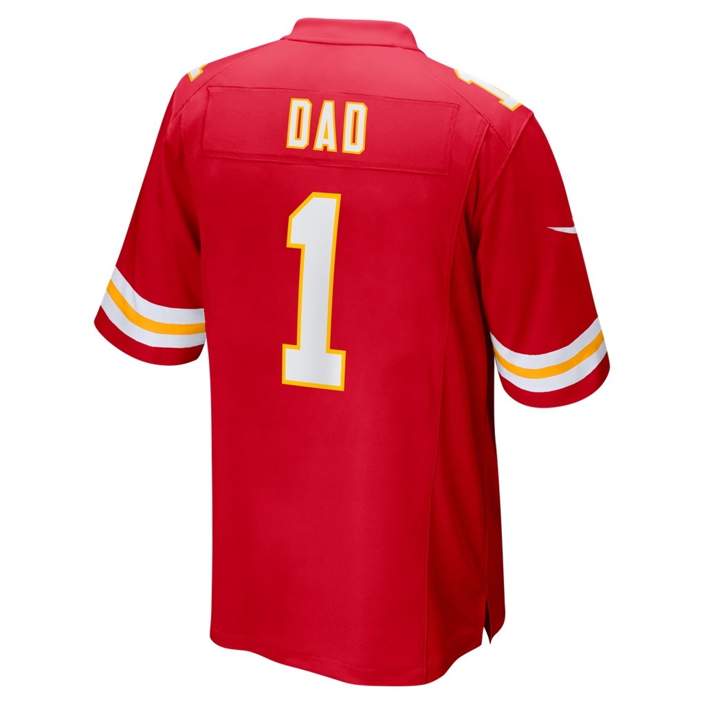Number 1 Dad Kansas City Chiefs Nike Game Jersey - Red Official NFL Team Apparel Football Fan Gear