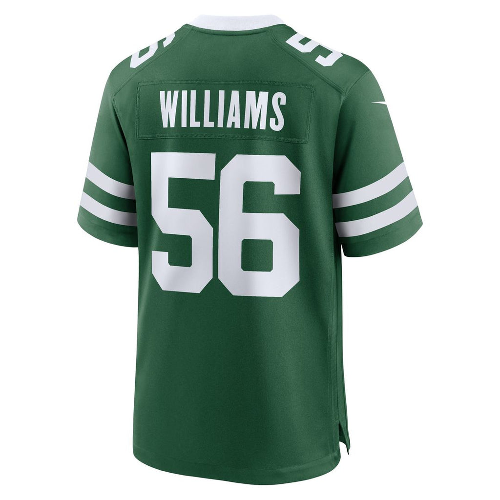 Quincy Williams New York Jets Nike Game Jersey - Legacy White Official NFL Team Apparel Football Fan Gear