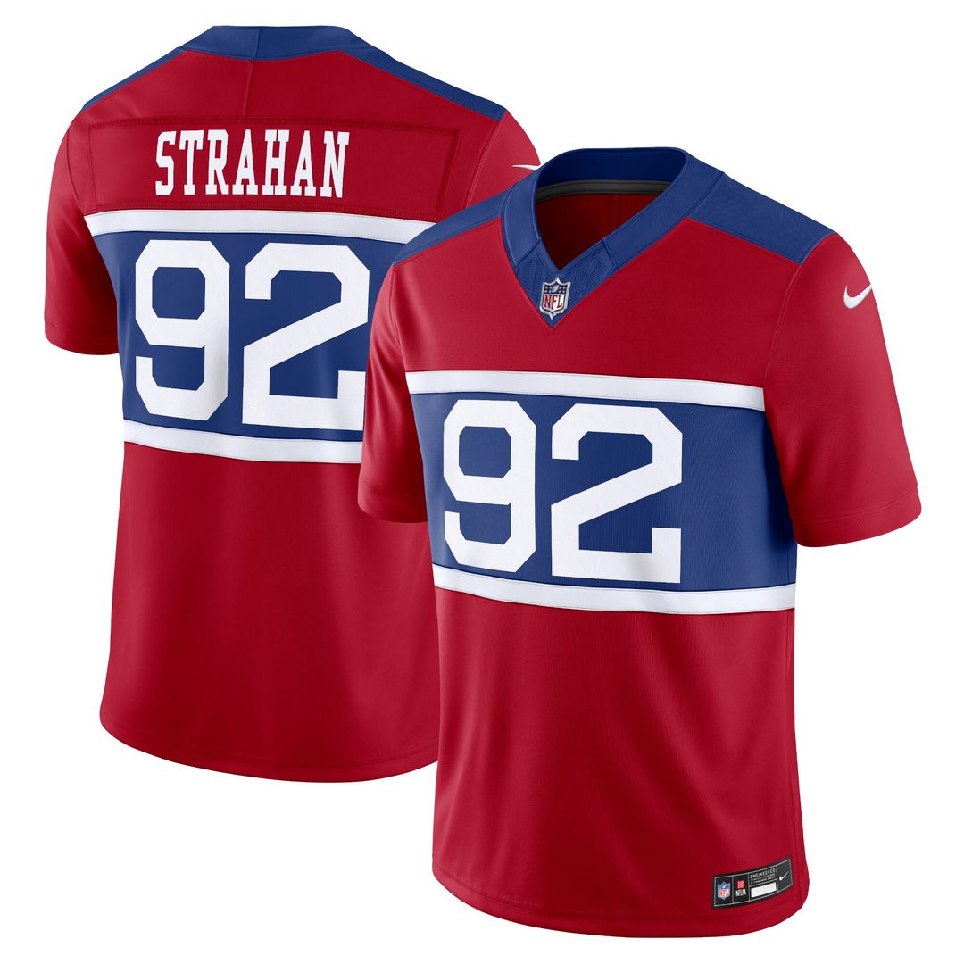 Michael Strahan New York Giants Nike Alternate Vapor F.U.S.E. Retired Player Limited Jersey - Century Red Official NFL Team Apparel Football Fan Gear