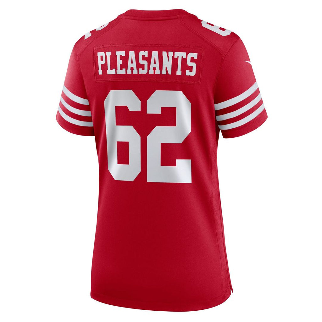 Austen Pleasants San Francisco 49ers Nike Women's Team Game Jersey - Scarlet Official NFL Team Apparel Football Fan Gear