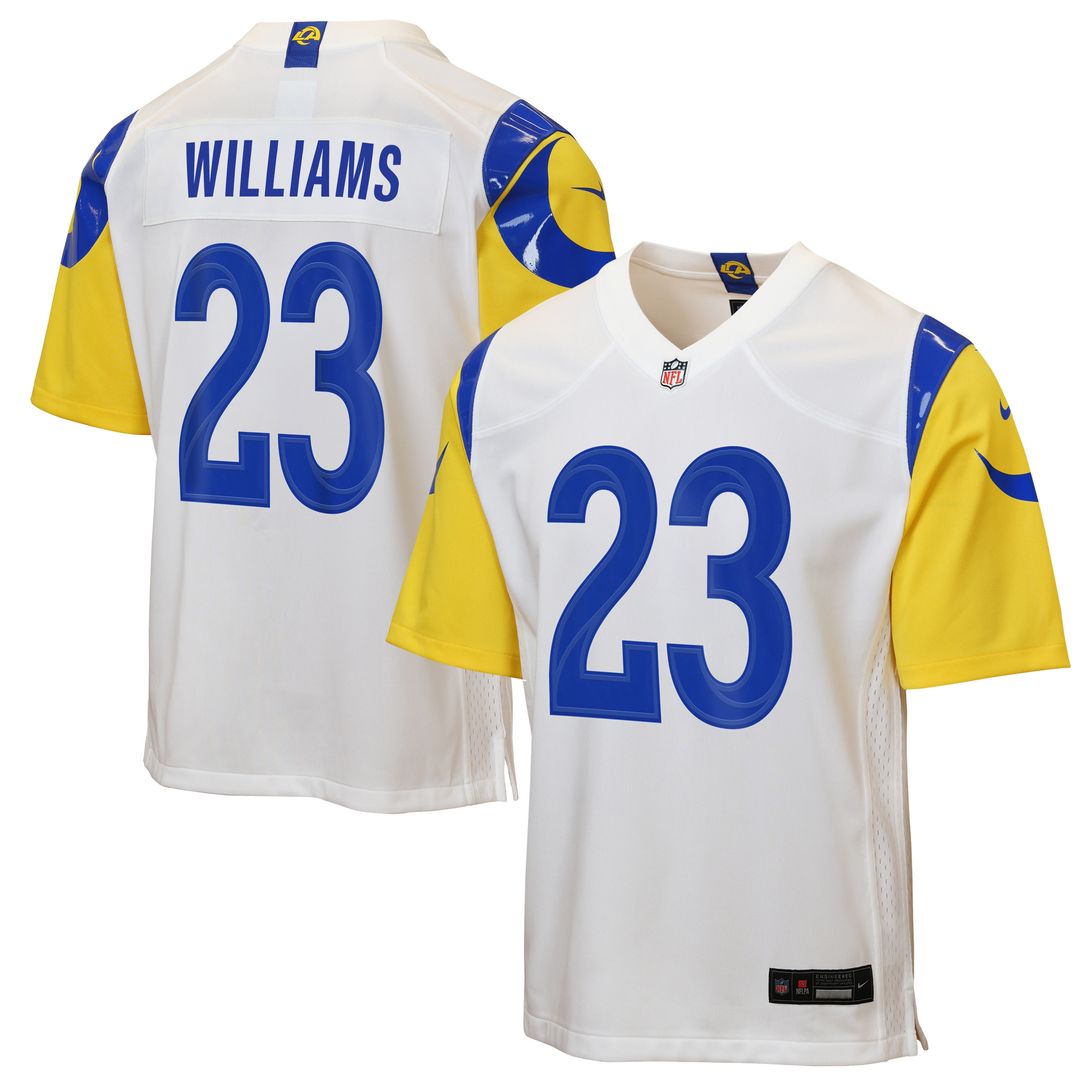 Kyren Williams Los Angeles Rams Nike Youth Game Jersey - White Official NFL Team Apparel Football Fan Gear