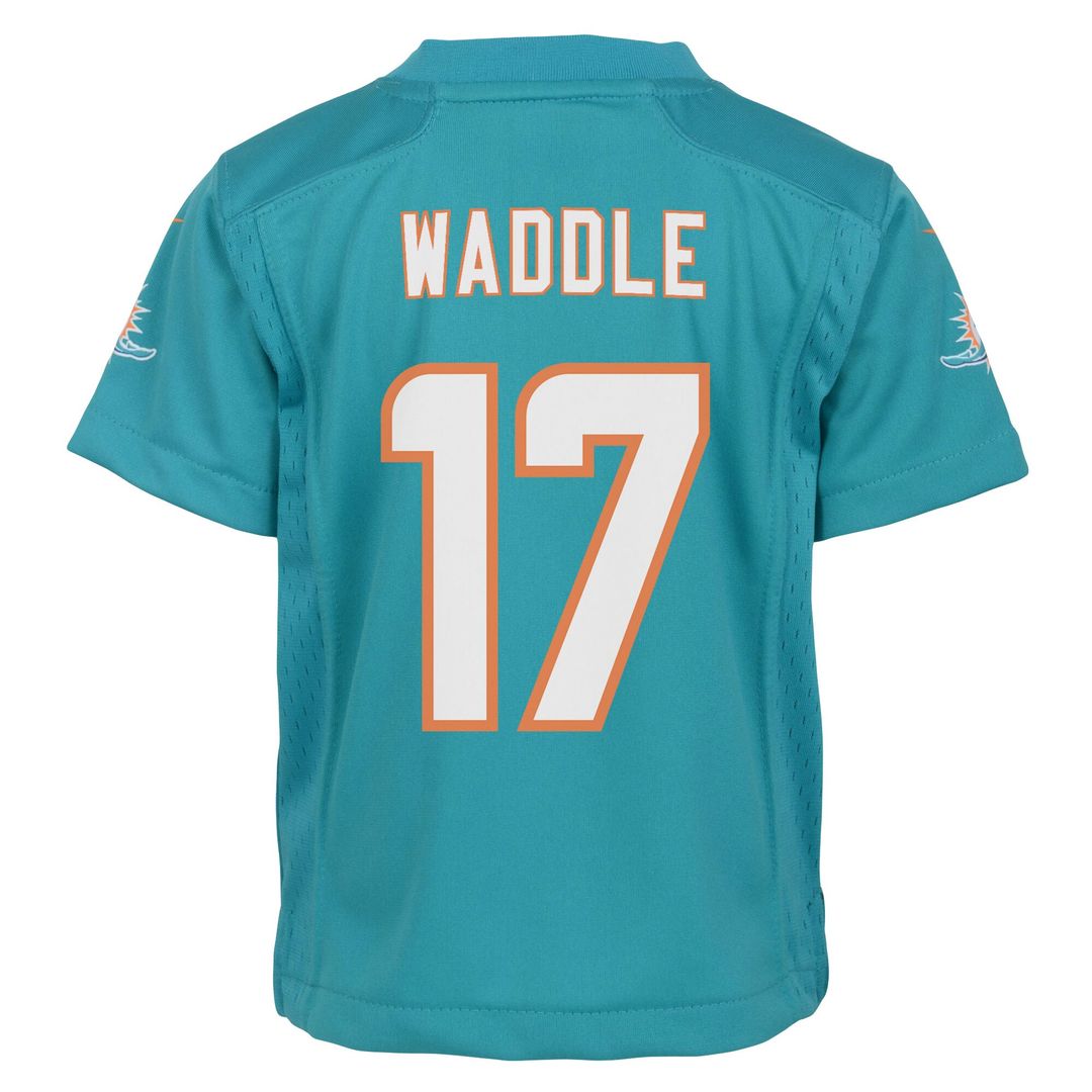 Jaylen Waddle Miami Dolphins Nike Preschool Game Jersey - Aqua Official NFL Team Apparel Football Fan Gear