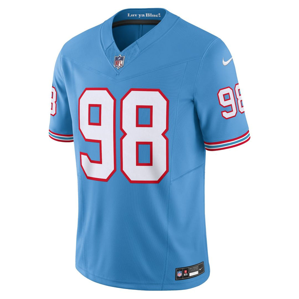 Jeffery Simmons Tennessee Titans Nike Vapor F.U.S.E. Limited Jersey - Light Blue Official NFL Team Apparel Football Fan Gear