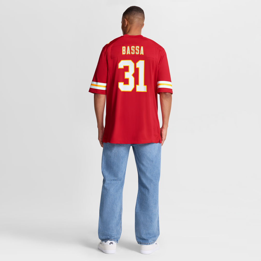 Jeffrey Bassa Kansas City Chiefs Nike Team Game Jersey - Red Official NFL Team Apparel Football Fan Gear