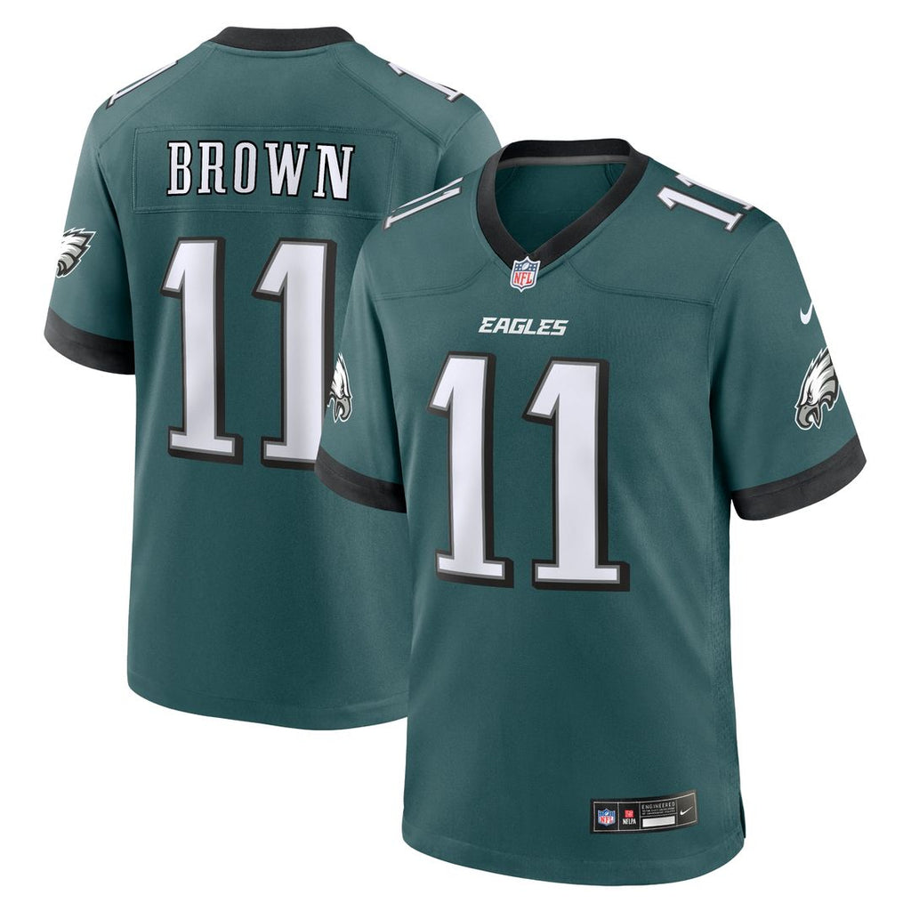 A.J. Brown Philadelphia Eagles Nike Team Game Jersey - Midnight Green Official NFL Team Apparel Football Fan Gear