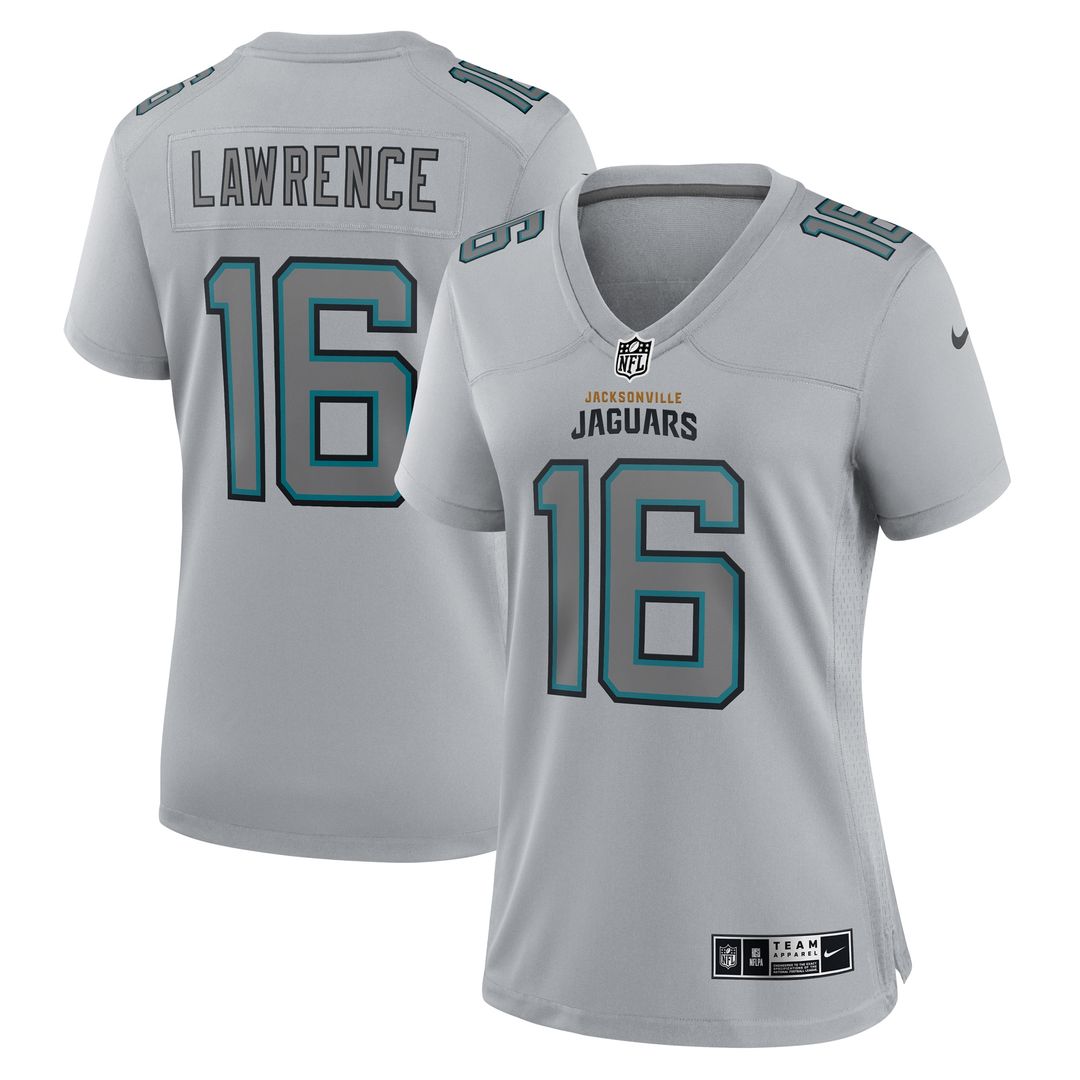 Trevor Lawrence Jacksonville Jaguars Nike Women's Atmosphere Fashion Game Jersey - Gray Official NFL Team Apparel Football Fan Gear