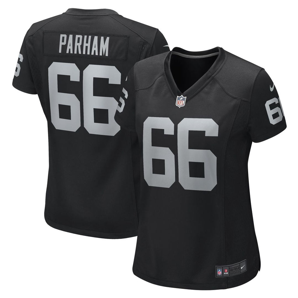 Dylan Parham Las Vegas Raiders Nike Women's Game Player Jersey - Black Official NFL Team Apparel Football Fan Gear
