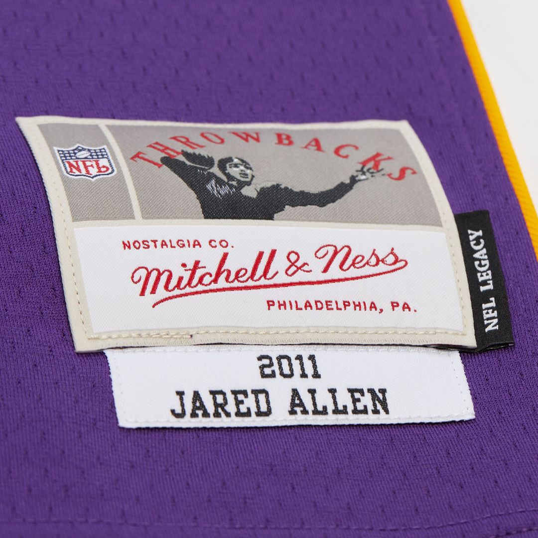 Jared Allen Minnesota Vikings Mitchell & Ness 2011 Legacy Replica Jersey - Purple Official NFL Team Apparel Football Fan Gear