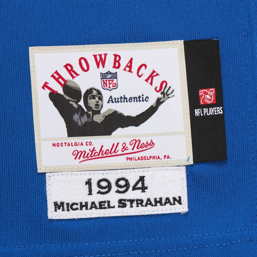 Michael Strahan New York Giants 1994 Mitchell & Ness Authentic Throwback Retired Player Jersey - Royal Official NFL Team Apparel Football Fan Gear