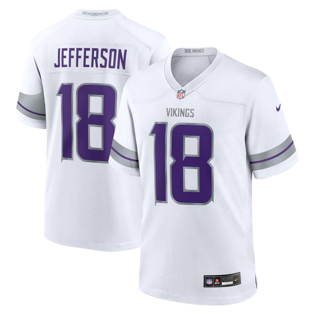 Justin Jefferson Minnesota Vikings Nike Youth Game Jersey - White Official NFL Team Apparel Football Fan Gear