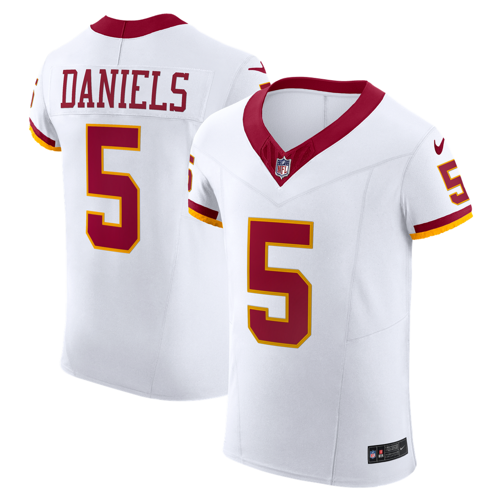 Jayden Daniels Washington Commanders Nike Alternate 2 Super Bowl Era Vapor F.U.S.E. Elite Jersey - White Official NFL Team Apparel Football Fan Gear