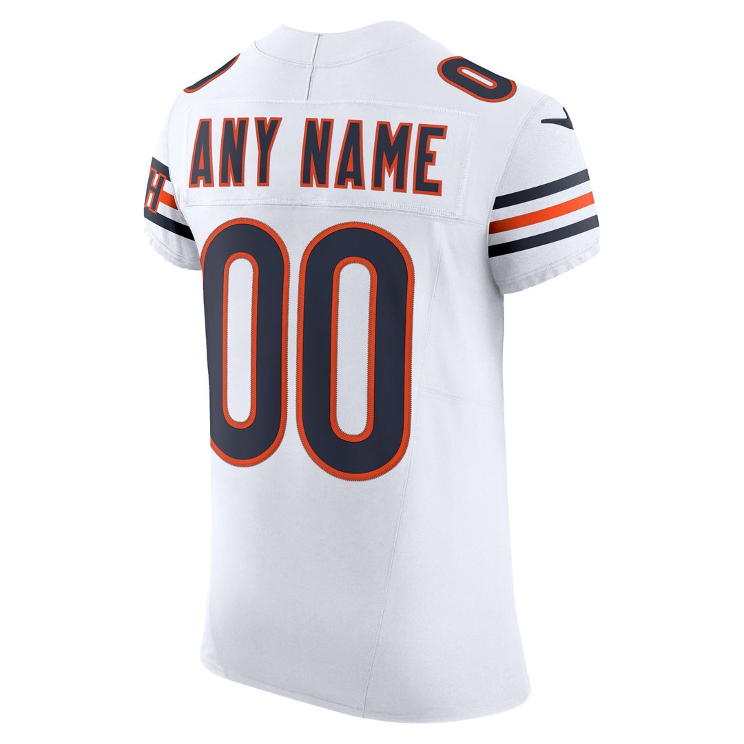 Chicago Bears Nike Vapor F.U.S.E. Elite Custom Jersey - White Official NFL Team Apparel Football Fan Gear