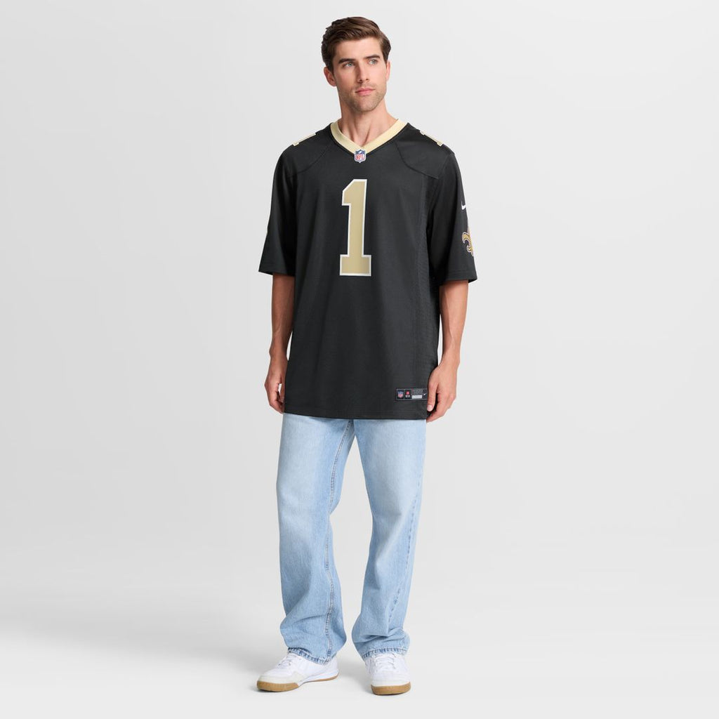 Number 1 Dad New Orleans Saints Nike Game Jersey - Black Official NFL Team Apparel Football Fan Gear