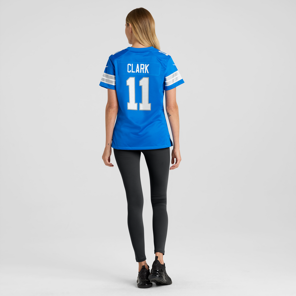 Damone Clark Detroit Lions Nike Women's Team Game Jersey - Blue Official NFL Team Apparel Football Fan Gear