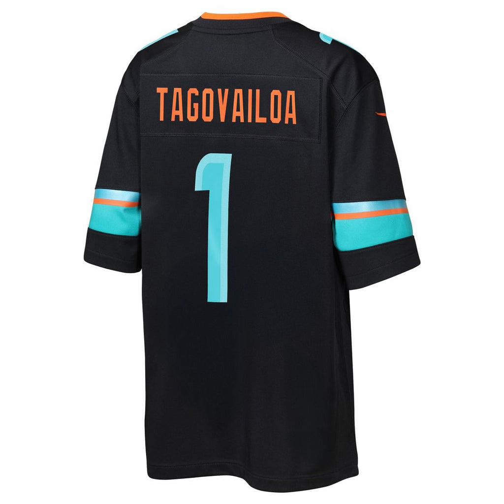 Tua Tagovailoa Miami Dolphins Nike Youth 2025 Rivalries Collection Game Jersey - Pitch Blue Official NFL Team Apparel Football Fan Gear
