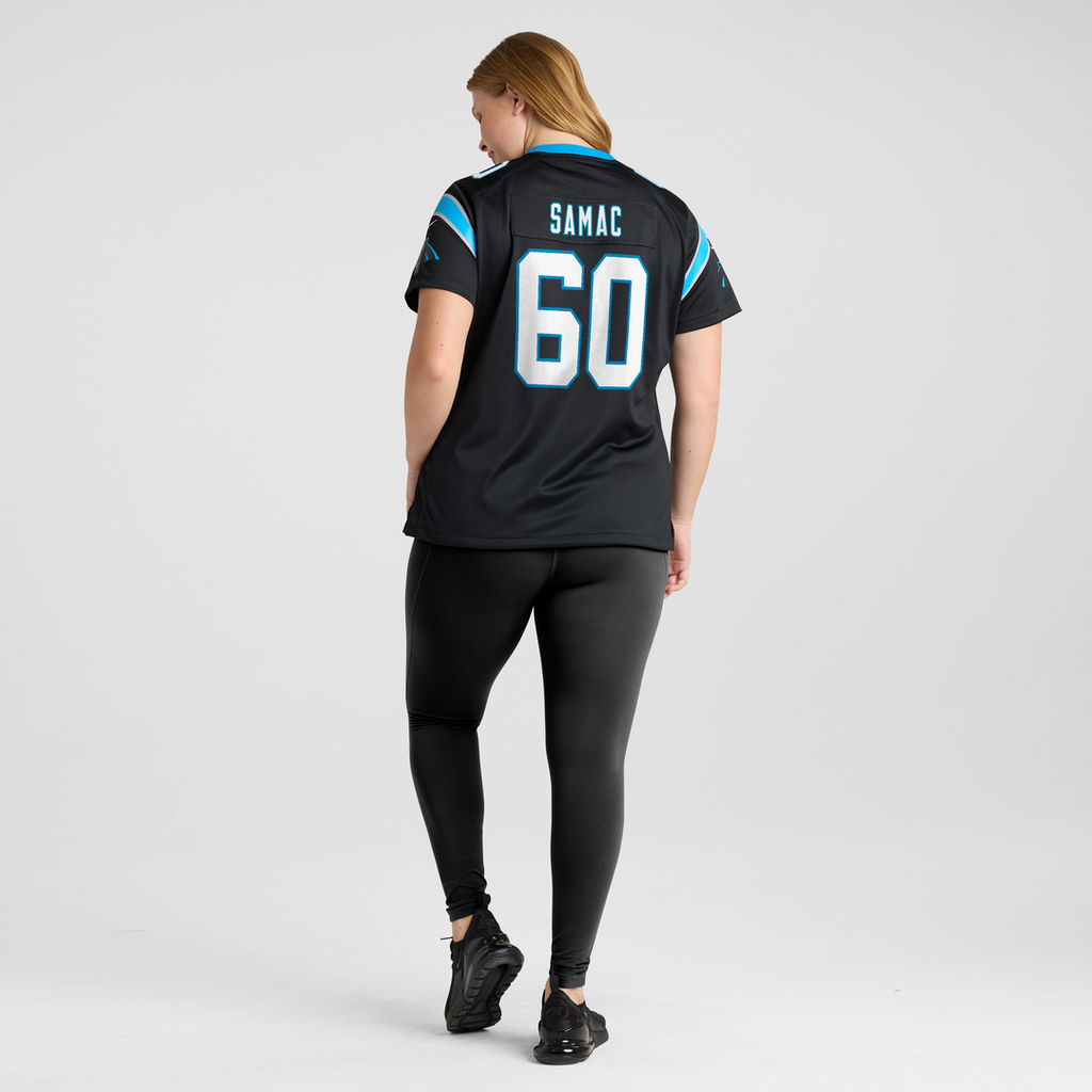 Nick Samac Carolina Panthers Nike Women's Team Game Jersey - Black Official NFL Team Apparel Football Fan Gear