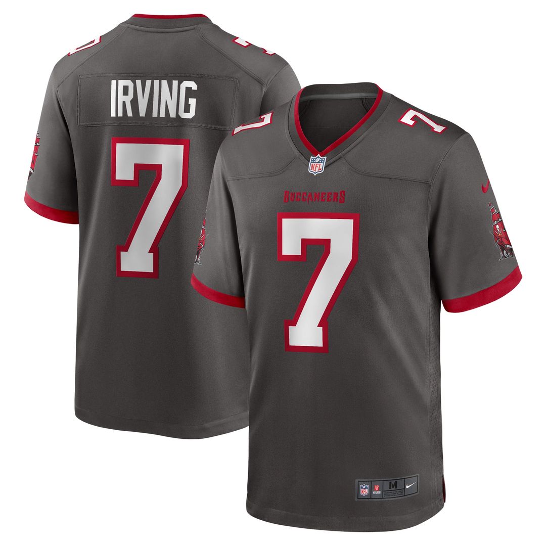Bucky Irving Tampa Bay Buccaneers Nike Alternate Game Jersey - Pewter Official NFL Team Apparel Football Fan Gear